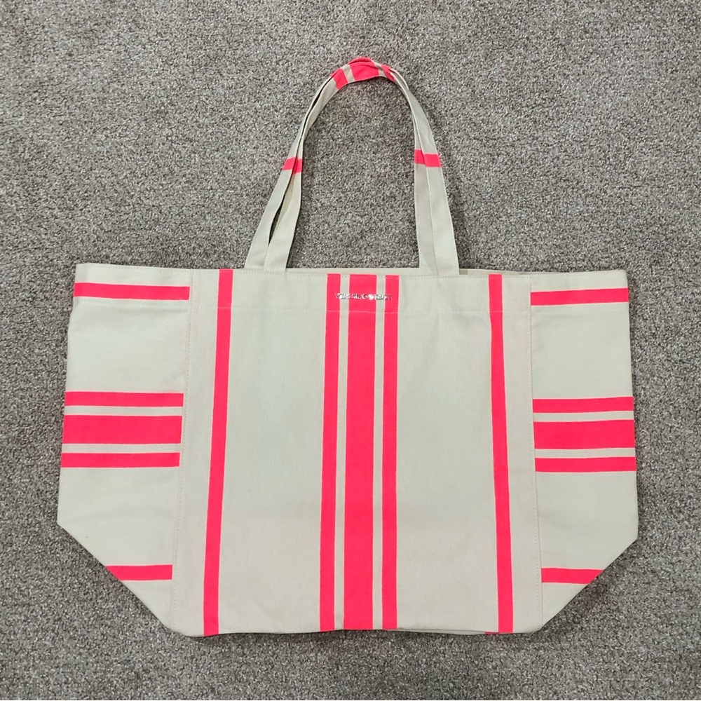 NWOT VS Canvas Weekender Tote Bag Open Top